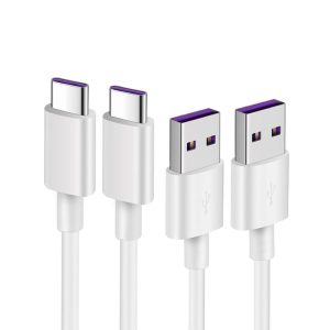 Wholesale Original 1M 1.5M 2M 3M PVC USB-C Cable Charger Fast 5A Sync for Samsung Type-C White Computer Cable