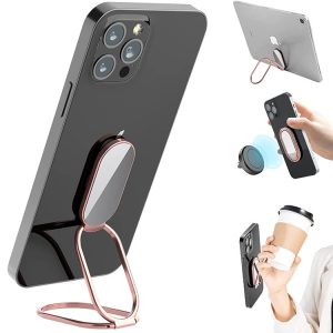 2021 Custom Universal Retractable Magnetic Ring Phone Holder Kickstand for Desk Metal Cell Rotation Metal Ring Grip