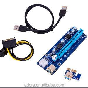 VER 009S PCIe 1x to 16x Riser Card 6pin PCIe Riser Adapter Card