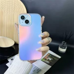 Fashion Trendy Brand Stone Iceland for Iphone 14 13 12 15 Promax Mobile Phone Cases High-end Color Silver IMD Hot Style