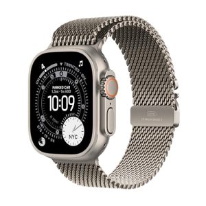 Apple Watch Ultra 3 [GPS + Cellular 49mm] Running & Multisport Smartwatch w/Rugged Titanium Case w/Natural Titanium Milanese Loop - M. Satellite Communications, Advanced Health & Fitness Tracking